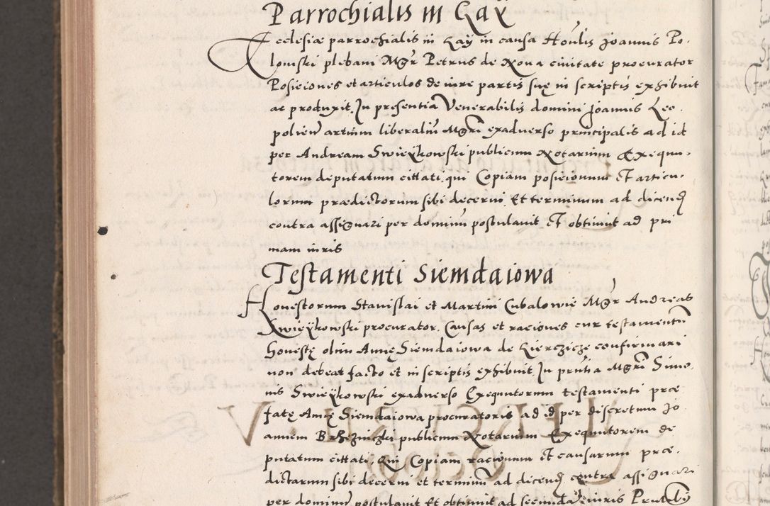 Zdjęcie nr 1166 dla obiektu archiwalnego: Acta actorum causarum, sententiarum tam diffinitivarum quam interloquutoriarum, decretorum, obligationum, quietationum, constitutionum procuratorum etc. coram reverendo domino Martino Izdbienski de Russiecz archidiacono Posnaniensi, custode et in spiritualibus vicario generali Cracoviensi, ad annum Domini millesimum quingesimum sexagesimum quintum, cuius indictio octava, pontificatus Pii pape, annus sextus, continuantur