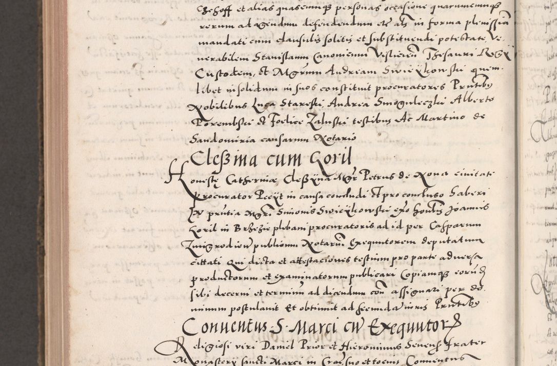 Zdjęcie nr 1156 dla obiektu archiwalnego: Acta actorum causarum, sententiarum tam diffinitivarum quam interloquutoriarum, decretorum, obligationum, quietationum, constitutionum procuratorum etc. coram reverendo domino Martino Izdbienski de Russiecz archidiacono Posnaniensi, custode et in spiritualibus vicario generali Cracoviensi, ad annum Domini millesimum quingesimum sexagesimum quintum, cuius indictio octava, pontificatus Pii pape, annus sextus, continuantur