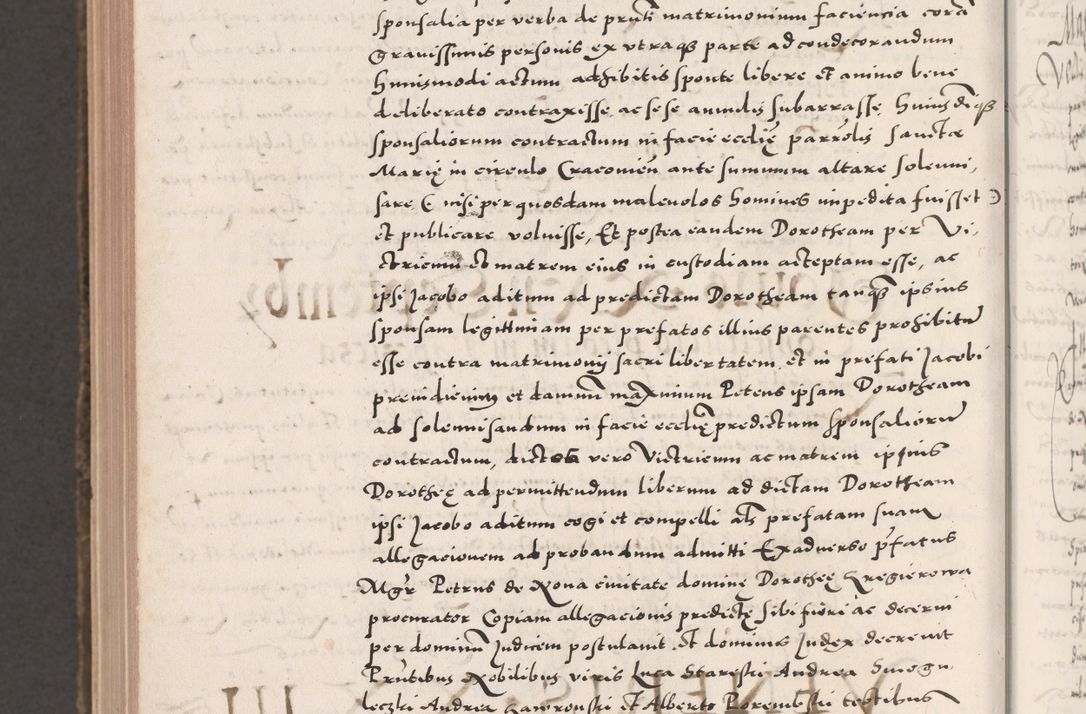 Zdjęcie nr 1152 dla obiektu archiwalnego: Acta actorum causarum, sententiarum tam diffinitivarum quam interloquutoriarum, decretorum, obligationum, quietationum, constitutionum procuratorum etc. coram reverendo domino Martino Izdbienski de Russiecz archidiacono Posnaniensi, custode et in spiritualibus vicario generali Cracoviensi, ad annum Domini millesimum quingesimum sexagesimum quintum, cuius indictio octava, pontificatus Pii pape, annus sextus, continuantur