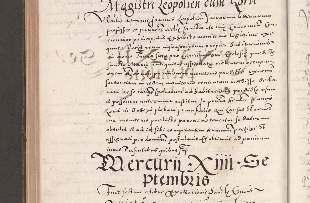 Zdjęcie nr 1146 dla obiektu archiwalnego: Acta actorum causarum, sententiarum tam diffinitivarum quam interloquutoriarum, decretorum, obligationum, quietationum, constitutionum procuratorum etc. coram reverendo domino Martino Izdbienski de Russiecz archidiacono Posnaniensi, custode et in spiritualibus vicario generali Cracoviensi, ad annum Domini millesimum quingesimum sexagesimum quintum, cuius indictio octava, pontificatus Pii pape, annus sextus, continuantur