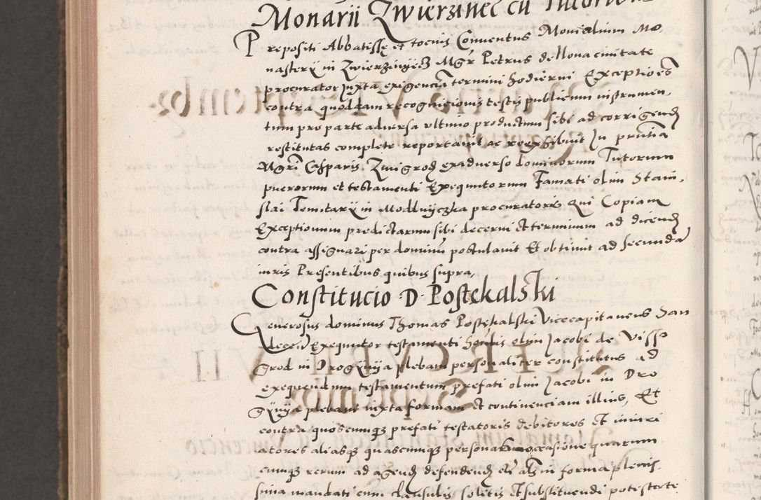 Zdjęcie nr 1136 dla obiektu archiwalnego: Acta actorum causarum, sententiarum tam diffinitivarum quam interloquutoriarum, decretorum, obligationum, quietationum, constitutionum procuratorum etc. coram reverendo domino Martino Izdbienski de Russiecz archidiacono Posnaniensi, custode et in spiritualibus vicario generali Cracoviensi, ad annum Domini millesimum quingesimum sexagesimum quintum, cuius indictio octava, pontificatus Pii pape, annus sextus, continuantur