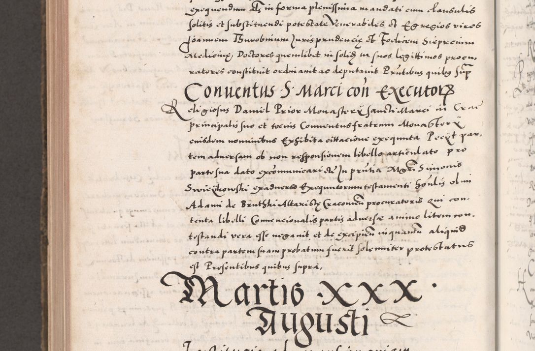 Zdjęcie nr 1126 dla obiektu archiwalnego: Acta actorum causarum, sententiarum tam diffinitivarum quam interloquutoriarum, decretorum, obligationum, quietationum, constitutionum procuratorum etc. coram reverendo domino Martino Izdbienski de Russiecz archidiacono Posnaniensi, custode et in spiritualibus vicario generali Cracoviensi, ad annum Domini millesimum quingesimum sexagesimum quintum, cuius indictio octava, pontificatus Pii pape, annus sextus, continuantur