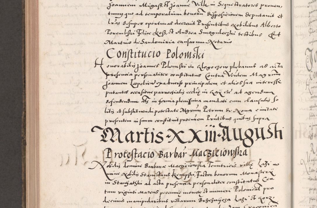 Zdjęcie nr 1118 dla obiektu archiwalnego: Acta actorum causarum, sententiarum tam diffinitivarum quam interloquutoriarum, decretorum, obligationum, quietationum, constitutionum procuratorum etc. coram reverendo domino Martino Izdbienski de Russiecz archidiacono Posnaniensi, custode et in spiritualibus vicario generali Cracoviensi, ad annum Domini millesimum quingesimum sexagesimum quintum, cuius indictio octava, pontificatus Pii pape, annus sextus, continuantur