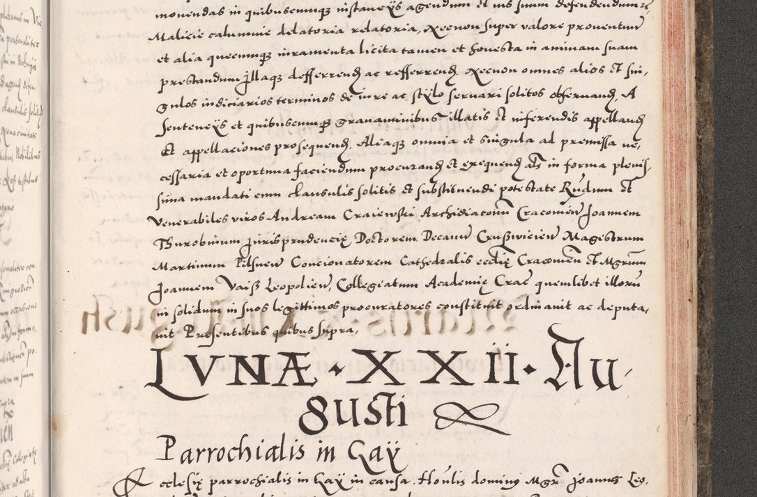Zdjęcie nr 1117 dla obiektu archiwalnego: Acta actorum causarum, sententiarum tam diffinitivarum quam interloquutoriarum, decretorum, obligationum, quietationum, constitutionum procuratorum etc. coram reverendo domino Martino Izdbienski de Russiecz archidiacono Posnaniensi, custode et in spiritualibus vicario generali Cracoviensi, ad annum Domini millesimum quingesimum sexagesimum quintum, cuius indictio octava, pontificatus Pii pape, annus sextus, continuantur