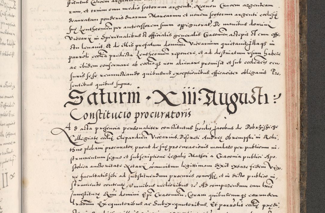 Zdjęcie nr 1115 dla obiektu archiwalnego: Acta actorum causarum, sententiarum tam diffinitivarum quam interloquutoriarum, decretorum, obligationum, quietationum, constitutionum procuratorum etc. coram reverendo domino Martino Izdbienski de Russiecz archidiacono Posnaniensi, custode et in spiritualibus vicario generali Cracoviensi, ad annum Domini millesimum quingesimum sexagesimum quintum, cuius indictio octava, pontificatus Pii pape, annus sextus, continuantur