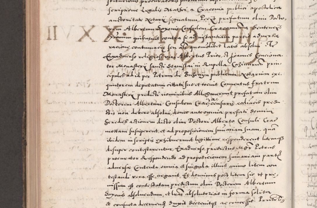 Zdjęcie nr 1112 dla obiektu archiwalnego: Acta actorum causarum, sententiarum tam diffinitivarum quam interloquutoriarum, decretorum, obligationum, quietationum, constitutionum procuratorum etc. coram reverendo domino Martino Izdbienski de Russiecz archidiacono Posnaniensi, custode et in spiritualibus vicario generali Cracoviensi, ad annum Domini millesimum quingesimum sexagesimum quintum, cuius indictio octava, pontificatus Pii pape, annus sextus, continuantur