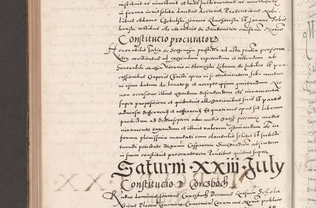 Zdjęcie nr 1110 dla obiektu archiwalnego: Acta actorum causarum, sententiarum tam diffinitivarum quam interloquutoriarum, decretorum, obligationum, quietationum, constitutionum procuratorum etc. coram reverendo domino Martino Izdbienski de Russiecz archidiacono Posnaniensi, custode et in spiritualibus vicario generali Cracoviensi, ad annum Domini millesimum quingesimum sexagesimum quintum, cuius indictio octava, pontificatus Pii pape, annus sextus, continuantur