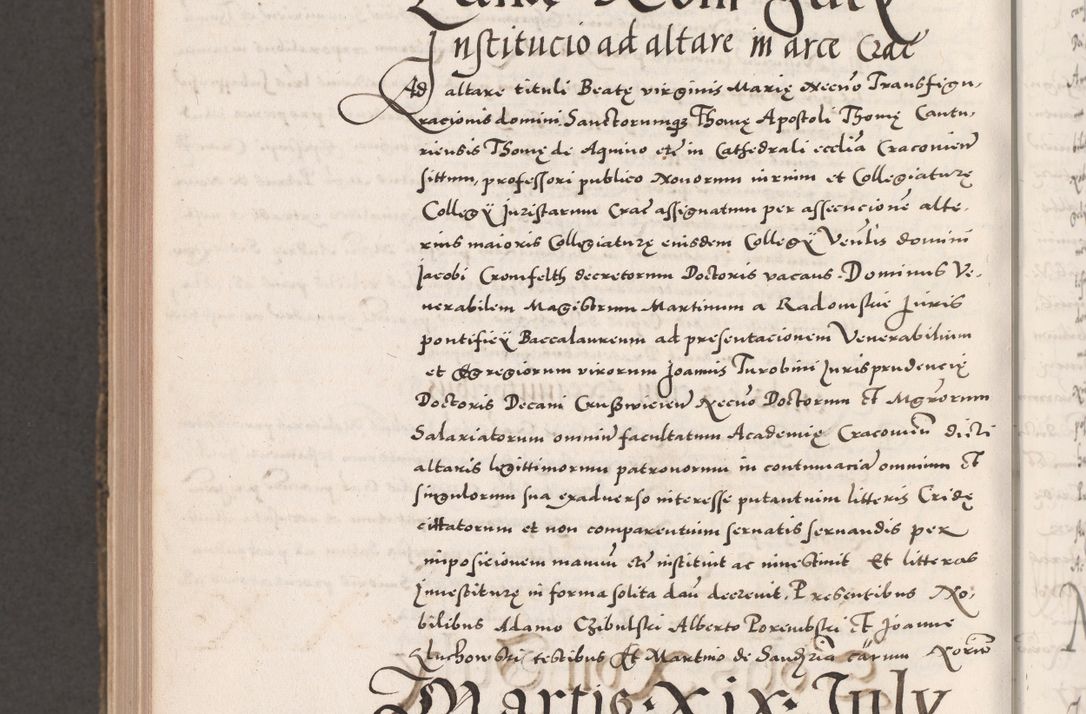 Zdjęcie nr 1108 dla obiektu archiwalnego: Acta actorum causarum, sententiarum tam diffinitivarum quam interloquutoriarum, decretorum, obligationum, quietationum, constitutionum procuratorum etc. coram reverendo domino Martino Izdbienski de Russiecz archidiacono Posnaniensi, custode et in spiritualibus vicario generali Cracoviensi, ad annum Domini millesimum quingesimum sexagesimum quintum, cuius indictio octava, pontificatus Pii pape, annus sextus, continuantur