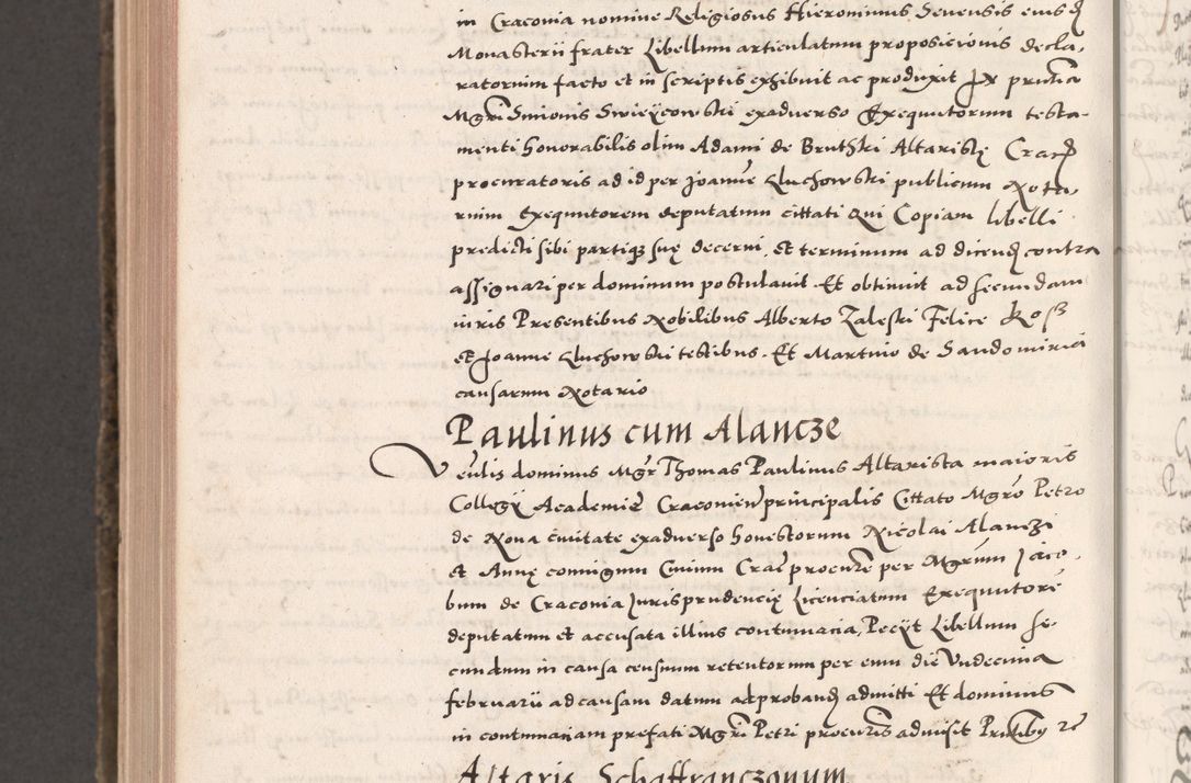 Zdjęcie nr 1106 dla obiektu archiwalnego: Acta actorum causarum, sententiarum tam diffinitivarum quam interloquutoriarum, decretorum, obligationum, quietationum, constitutionum procuratorum etc. coram reverendo domino Martino Izdbienski de Russiecz archidiacono Posnaniensi, custode et in spiritualibus vicario generali Cracoviensi, ad annum Domini millesimum quingesimum sexagesimum quintum, cuius indictio octava, pontificatus Pii pape, annus sextus, continuantur