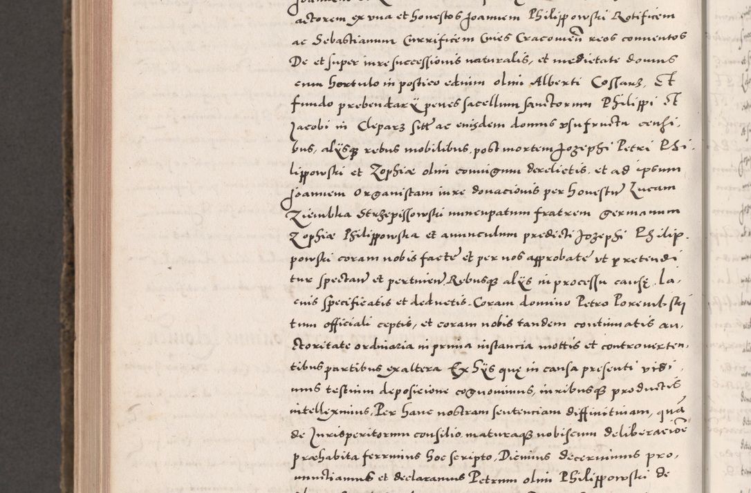 Zdjęcie nr 1104 dla obiektu archiwalnego: Acta actorum causarum, sententiarum tam diffinitivarum quam interloquutoriarum, decretorum, obligationum, quietationum, constitutionum procuratorum etc. coram reverendo domino Martino Izdbienski de Russiecz archidiacono Posnaniensi, custode et in spiritualibus vicario generali Cracoviensi, ad annum Domini millesimum quingesimum sexagesimum quintum, cuius indictio octava, pontificatus Pii pape, annus sextus, continuantur