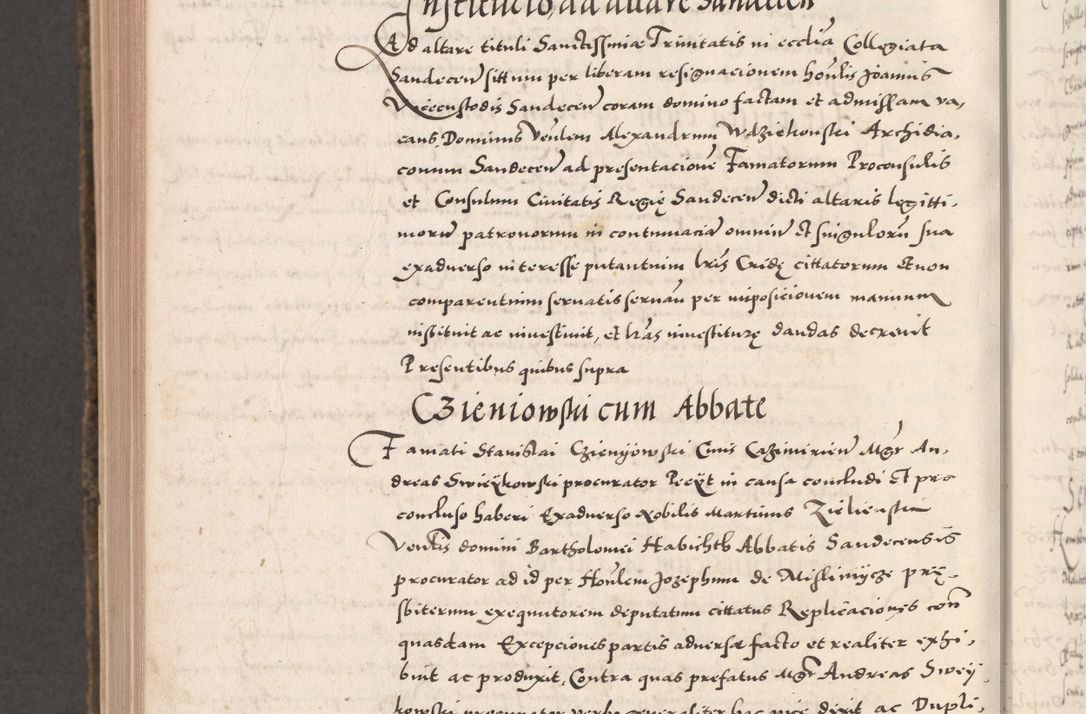 Zdjęcie nr 1102 dla obiektu archiwalnego: Acta actorum causarum, sententiarum tam diffinitivarum quam interloquutoriarum, decretorum, obligationum, quietationum, constitutionum procuratorum etc. coram reverendo domino Martino Izdbienski de Russiecz archidiacono Posnaniensi, custode et in spiritualibus vicario generali Cracoviensi, ad annum Domini millesimum quingesimum sexagesimum quintum, cuius indictio octava, pontificatus Pii pape, annus sextus, continuantur