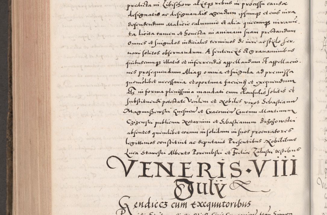 Zdjęcie nr 1100 dla obiektu archiwalnego: Acta actorum causarum, sententiarum tam diffinitivarum quam interloquutoriarum, decretorum, obligationum, quietationum, constitutionum procuratorum etc. coram reverendo domino Martino Izdbienski de Russiecz archidiacono Posnaniensi, custode et in spiritualibus vicario generali Cracoviensi, ad annum Domini millesimum quingesimum sexagesimum quintum, cuius indictio octava, pontificatus Pii pape, annus sextus, continuantur
