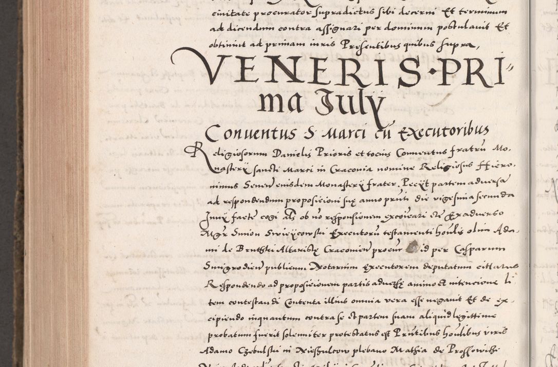 Zdjęcie nr 1090 dla obiektu archiwalnego: Acta actorum causarum, sententiarum tam diffinitivarum quam interloquutoriarum, decretorum, obligationum, quietationum, constitutionum procuratorum etc. coram reverendo domino Martino Izdbienski de Russiecz archidiacono Posnaniensi, custode et in spiritualibus vicario generali Cracoviensi, ad annum Domini millesimum quingesimum sexagesimum quintum, cuius indictio octava, pontificatus Pii pape, annus sextus, continuantur