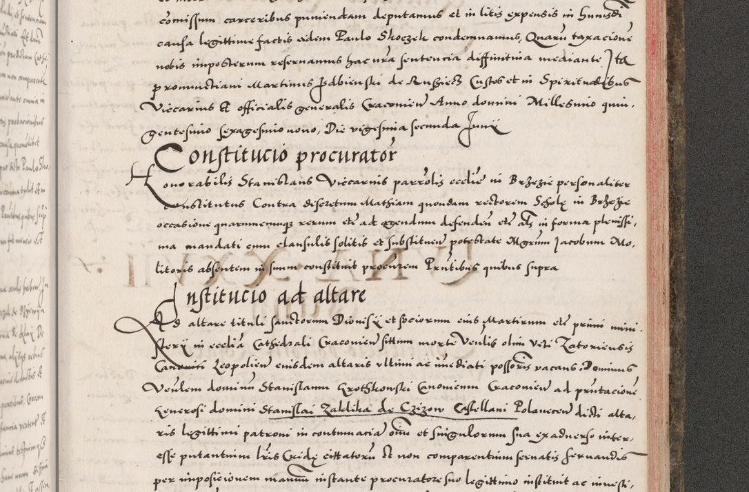 Zdjęcie nr 1087 dla obiektu archiwalnego: Acta actorum causarum, sententiarum tam diffinitivarum quam interloquutoriarum, decretorum, obligationum, quietationum, constitutionum procuratorum etc. coram reverendo domino Martino Izdbienski de Russiecz archidiacono Posnaniensi, custode et in spiritualibus vicario generali Cracoviensi, ad annum Domini millesimum quingesimum sexagesimum quintum, cuius indictio octava, pontificatus Pii pape, annus sextus, continuantur