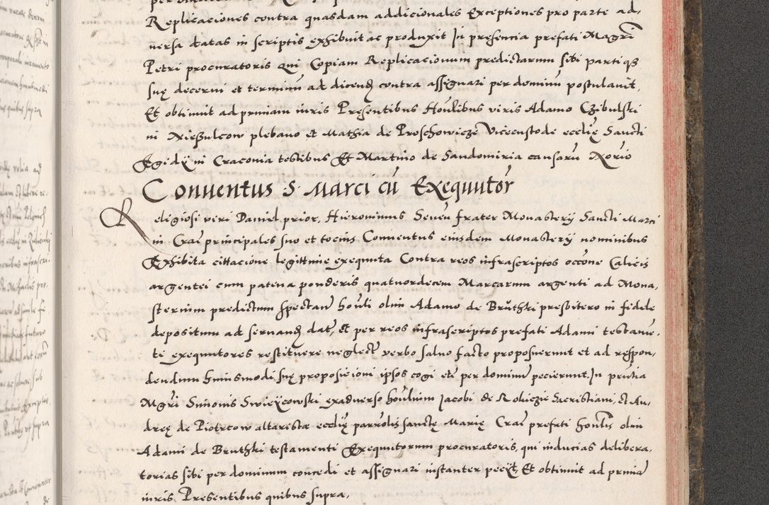 Zdjęcie nr 1085 dla obiektu archiwalnego: Acta actorum causarum, sententiarum tam diffinitivarum quam interloquutoriarum, decretorum, obligationum, quietationum, constitutionum procuratorum etc. coram reverendo domino Martino Izdbienski de Russiecz archidiacono Posnaniensi, custode et in spiritualibus vicario generali Cracoviensi, ad annum Domini millesimum quingesimum sexagesimum quintum, cuius indictio octava, pontificatus Pii pape, annus sextus, continuantur