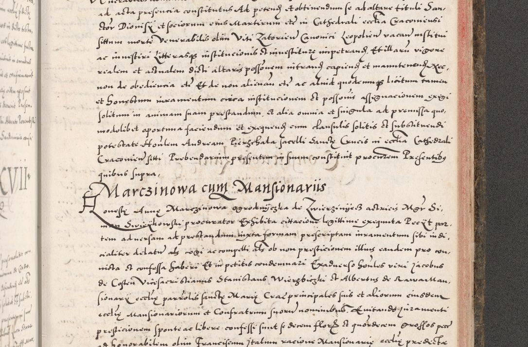 Zdjęcie nr 1077 dla obiektu archiwalnego: Acta actorum causarum, sententiarum tam diffinitivarum quam interloquutoriarum, decretorum, obligationum, quietationum, constitutionum procuratorum etc. coram reverendo domino Martino Izdbienski de Russiecz archidiacono Posnaniensi, custode et in spiritualibus vicario generali Cracoviensi, ad annum Domini millesimum quingesimum sexagesimum quintum, cuius indictio octava, pontificatus Pii pape, annus sextus, continuantur