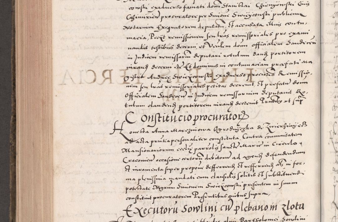 Zdjęcie nr 1070 dla obiektu archiwalnego: Acta actorum causarum, sententiarum tam diffinitivarum quam interloquutoriarum, decretorum, obligationum, quietationum, constitutionum procuratorum etc. coram reverendo domino Martino Izdbienski de Russiecz archidiacono Posnaniensi, custode et in spiritualibus vicario generali Cracoviensi, ad annum Domini millesimum quingesimum sexagesimum quintum, cuius indictio octava, pontificatus Pii pape, annus sextus, continuantur