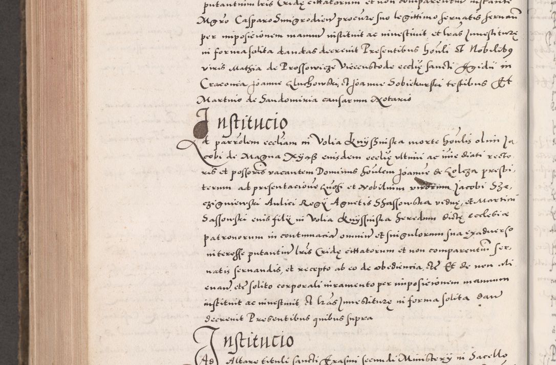 Zdjęcie nr 1050 dla obiektu archiwalnego: Acta actorum causarum, sententiarum tam diffinitivarum quam interloquutoriarum, decretorum, obligationum, quietationum, constitutionum procuratorum etc. coram reverendo domino Martino Izdbienski de Russiecz archidiacono Posnaniensi, custode et in spiritualibus vicario generali Cracoviensi, ad annum Domini millesimum quingesimum sexagesimum quintum, cuius indictio octava, pontificatus Pii pape, annus sextus, continuantur