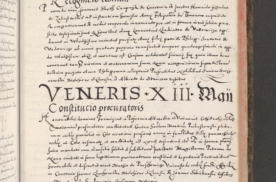 Zdjęcie nr 1047 dla obiektu archiwalnego: Acta actorum causarum, sententiarum tam diffinitivarum quam interloquutoriarum, decretorum, obligationum, quietationum, constitutionum procuratorum etc. coram reverendo domino Martino Izdbienski de Russiecz archidiacono Posnaniensi, custode et in spiritualibus vicario generali Cracoviensi, ad annum Domini millesimum quingesimum sexagesimum quintum, cuius indictio octava, pontificatus Pii pape, annus sextus, continuantur