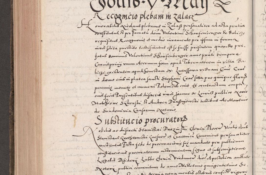 Zdjęcie nr 1042 dla obiektu archiwalnego: Acta actorum causarum, sententiarum tam diffinitivarum quam interloquutoriarum, decretorum, obligationum, quietationum, constitutionum procuratorum etc. coram reverendo domino Martino Izdbienski de Russiecz archidiacono Posnaniensi, custode et in spiritualibus vicario generali Cracoviensi, ad annum Domini millesimum quingesimum sexagesimum quintum, cuius indictio octava, pontificatus Pii pape, annus sextus, continuantur