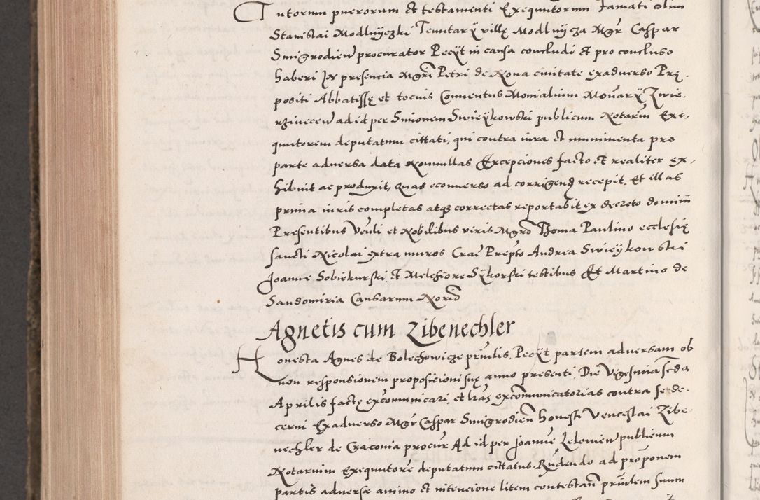 Zdjęcie nr 1040 dla obiektu archiwalnego: Acta actorum causarum, sententiarum tam diffinitivarum quam interloquutoriarum, decretorum, obligationum, quietationum, constitutionum procuratorum etc. coram reverendo domino Martino Izdbienski de Russiecz archidiacono Posnaniensi, custode et in spiritualibus vicario generali Cracoviensi, ad annum Domini millesimum quingesimum sexagesimum quintum, cuius indictio octava, pontificatus Pii pape, annus sextus, continuantur