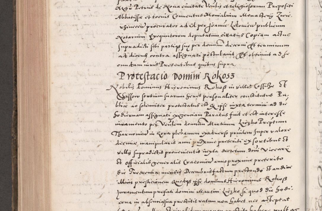 Zdjęcie nr 1032 dla obiektu archiwalnego: Acta actorum causarum, sententiarum tam diffinitivarum quam interloquutoriarum, decretorum, obligationum, quietationum, constitutionum procuratorum etc. coram reverendo domino Martino Izdbienski de Russiecz archidiacono Posnaniensi, custode et in spiritualibus vicario generali Cracoviensi, ad annum Domini millesimum quingesimum sexagesimum quintum, cuius indictio octava, pontificatus Pii pape, annus sextus, continuantur