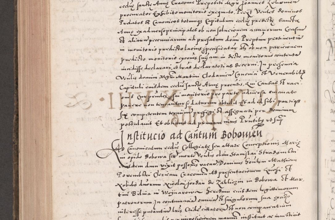 Zdjęcie nr 1026 dla obiektu archiwalnego: Acta actorum causarum, sententiarum tam diffinitivarum quam interloquutoriarum, decretorum, obligationum, quietationum, constitutionum procuratorum etc. coram reverendo domino Martino Izdbienski de Russiecz archidiacono Posnaniensi, custode et in spiritualibus vicario generali Cracoviensi, ad annum Domini millesimum quingesimum sexagesimum quintum, cuius indictio octava, pontificatus Pii pape, annus sextus, continuantur