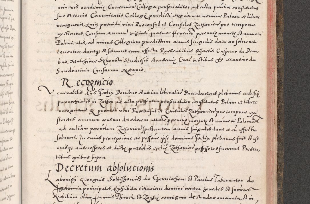 Zdjęcie nr 1021 dla obiektu archiwalnego: Acta actorum causarum, sententiarum tam diffinitivarum quam interloquutoriarum, decretorum, obligationum, quietationum, constitutionum procuratorum etc. coram reverendo domino Martino Izdbienski de Russiecz archidiacono Posnaniensi, custode et in spiritualibus vicario generali Cracoviensi, ad annum Domini millesimum quingesimum sexagesimum quintum, cuius indictio octava, pontificatus Pii pape, annus sextus, continuantur