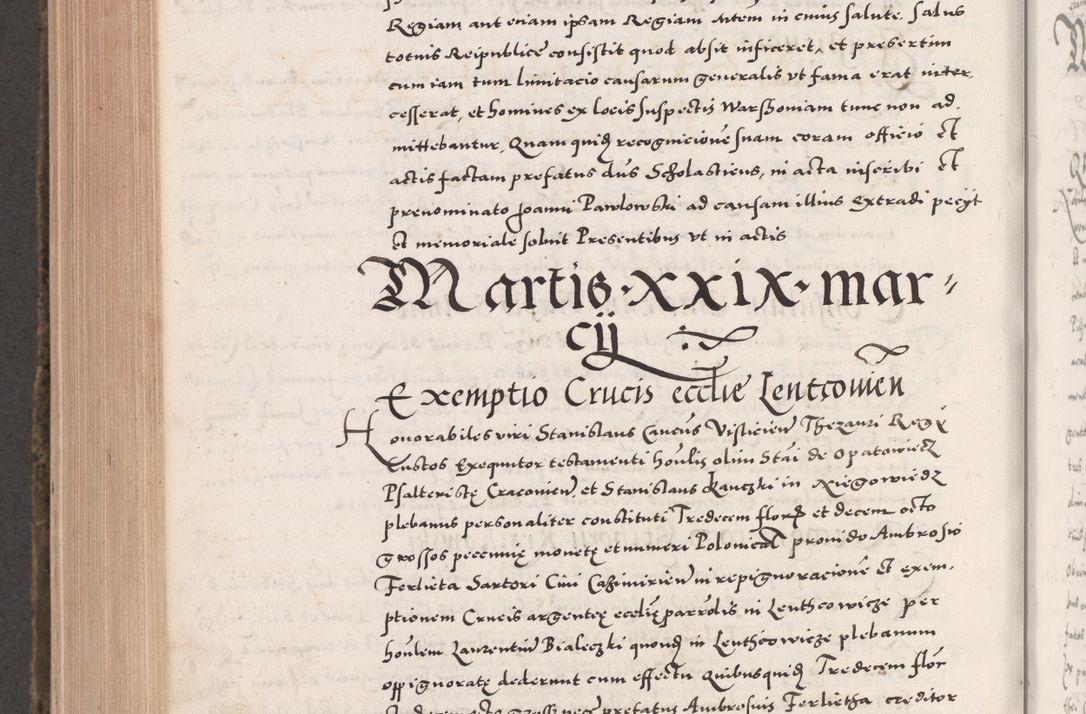 Zdjęcie nr 1012 dla obiektu archiwalnego: Acta actorum causarum, sententiarum tam diffinitivarum quam interloquutoriarum, decretorum, obligationum, quietationum, constitutionum procuratorum etc. coram reverendo domino Martino Izdbienski de Russiecz archidiacono Posnaniensi, custode et in spiritualibus vicario generali Cracoviensi, ad annum Domini millesimum quingesimum sexagesimum quintum, cuius indictio octava, pontificatus Pii pape, annus sextus, continuantur