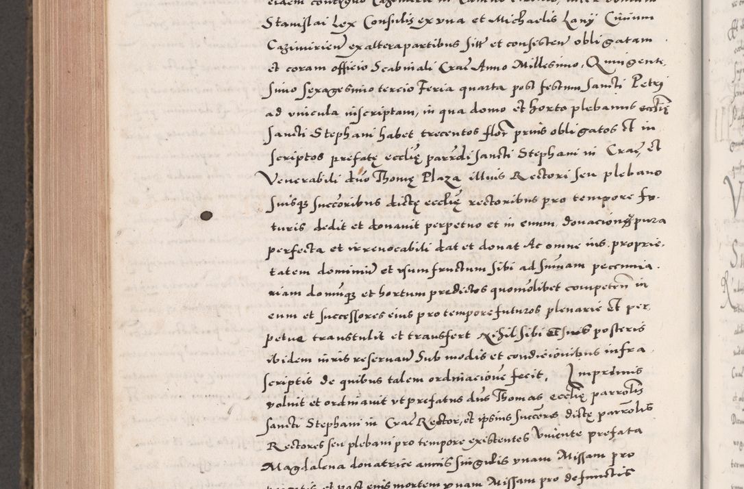 Zdjęcie nr 1008 dla obiektu archiwalnego: Acta actorum causarum, sententiarum tam diffinitivarum quam interloquutoriarum, decretorum, obligationum, quietationum, constitutionum procuratorum etc. coram reverendo domino Martino Izdbienski de Russiecz archidiacono Posnaniensi, custode et in spiritualibus vicario generali Cracoviensi, ad annum Domini millesimum quingesimum sexagesimum quintum, cuius indictio octava, pontificatus Pii pape, annus sextus, continuantur