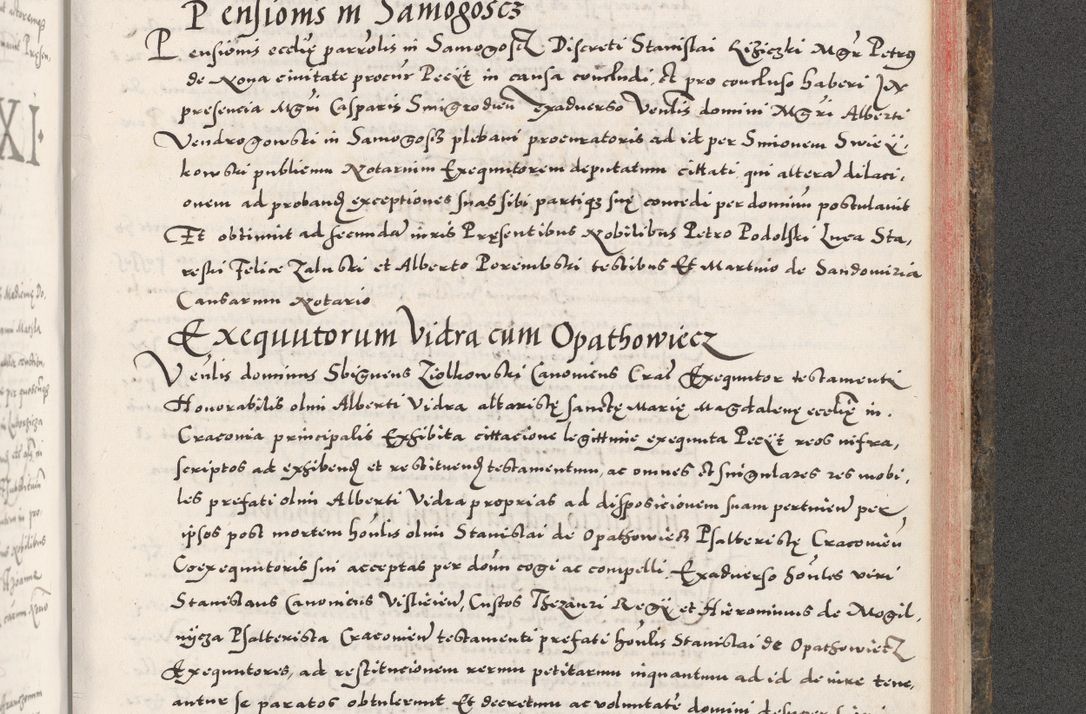 Zdjęcie nr 1005 dla obiektu archiwalnego: Acta actorum causarum, sententiarum tam diffinitivarum quam interloquutoriarum, decretorum, obligationum, quietationum, constitutionum procuratorum etc. coram reverendo domino Martino Izdbienski de Russiecz archidiacono Posnaniensi, custode et in spiritualibus vicario generali Cracoviensi, ad annum Domini millesimum quingesimum sexagesimum quintum, cuius indictio octava, pontificatus Pii pape, annus sextus, continuantur