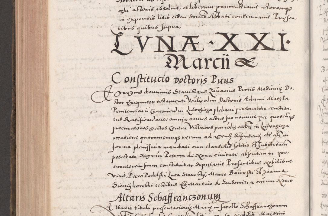 Zdjęcie nr 1004 dla obiektu archiwalnego: Acta actorum causarum, sententiarum tam diffinitivarum quam interloquutoriarum, decretorum, obligationum, quietationum, constitutionum procuratorum etc. coram reverendo domino Martino Izdbienski de Russiecz archidiacono Posnaniensi, custode et in spiritualibus vicario generali Cracoviensi, ad annum Domini millesimum quingesimum sexagesimum quintum, cuius indictio octava, pontificatus Pii pape, annus sextus, continuantur