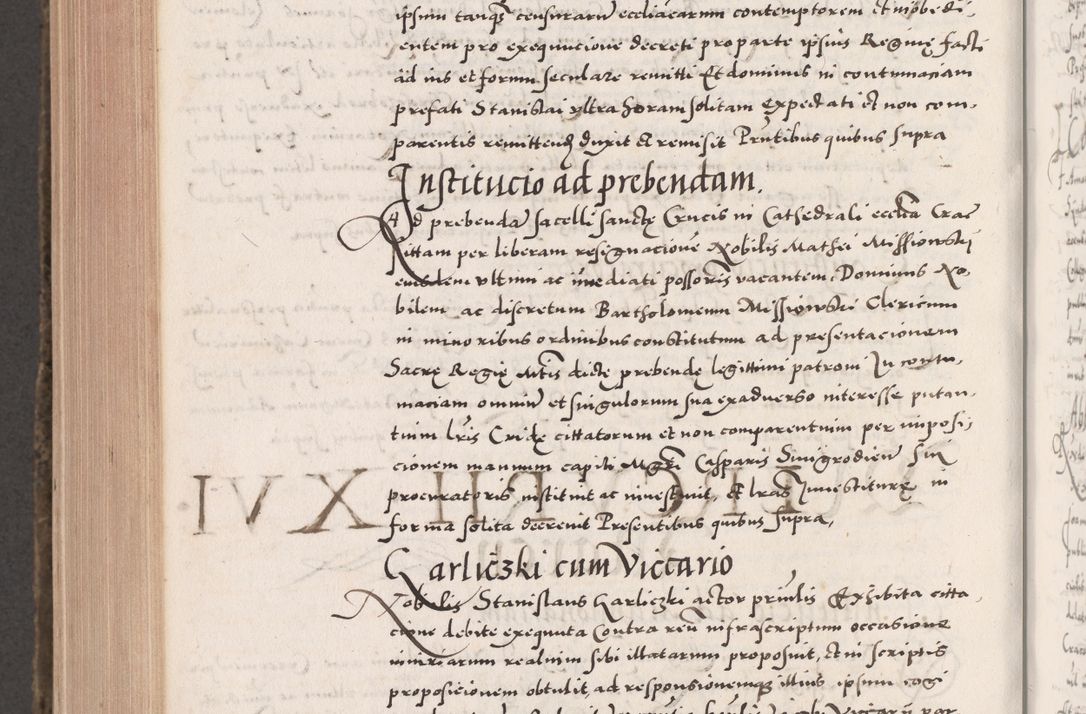 Zdjęcie nr 1002 dla obiektu archiwalnego: Acta actorum causarum, sententiarum tam diffinitivarum quam interloquutoriarum, decretorum, obligationum, quietationum, constitutionum procuratorum etc. coram reverendo domino Martino Izdbienski de Russiecz archidiacono Posnaniensi, custode et in spiritualibus vicario generali Cracoviensi, ad annum Domini millesimum quingesimum sexagesimum quintum, cuius indictio octava, pontificatus Pii pape, annus sextus, continuantur