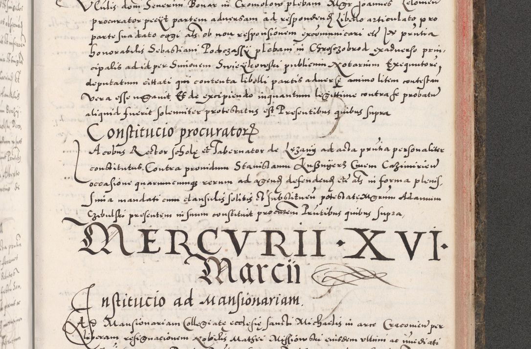 Zdjęcie nr 1001 dla obiektu archiwalnego: Acta actorum causarum, sententiarum tam diffinitivarum quam interloquutoriarum, decretorum, obligationum, quietationum, constitutionum procuratorum etc. coram reverendo domino Martino Izdbienski de Russiecz archidiacono Posnaniensi, custode et in spiritualibus vicario generali Cracoviensi, ad annum Domini millesimum quingesimum sexagesimum quintum, cuius indictio octava, pontificatus Pii pape, annus sextus, continuantur
