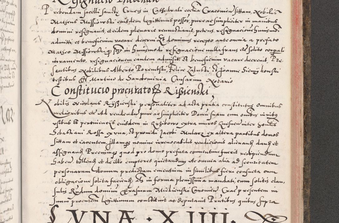 Zdjęcie nr 999 dla obiektu archiwalnego: Acta actorum causarum, sententiarum tam diffinitivarum quam interloquutoriarum, decretorum, obligationum, quietationum, constitutionum procuratorum etc. coram reverendo domino Martino Izdbienski de Russiecz archidiacono Posnaniensi, custode et in spiritualibus vicario generali Cracoviensi, ad annum Domini millesimum quingesimum sexagesimum quintum, cuius indictio octava, pontificatus Pii pape, annus sextus, continuantur