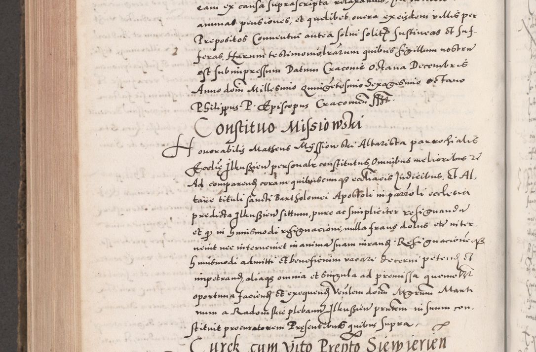 Zdjęcie nr 996 dla obiektu archiwalnego: Acta actorum causarum, sententiarum tam diffinitivarum quam interloquutoriarum, decretorum, obligationum, quietationum, constitutionum procuratorum etc. coram reverendo domino Martino Izdbienski de Russiecz archidiacono Posnaniensi, custode et in spiritualibus vicario generali Cracoviensi, ad annum Domini millesimum quingesimum sexagesimum quintum, cuius indictio octava, pontificatus Pii pape, annus sextus, continuantur