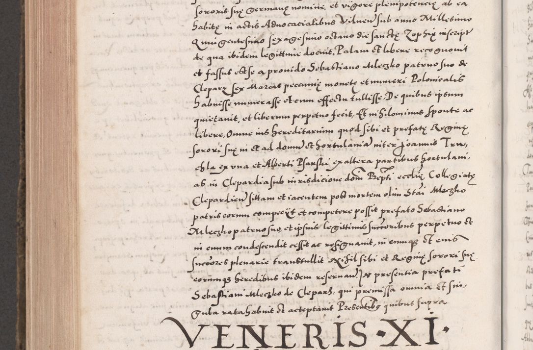Zdjęcie nr 994 dla obiektu archiwalnego: Acta actorum causarum, sententiarum tam diffinitivarum quam interloquutoriarum, decretorum, obligationum, quietationum, constitutionum procuratorum etc. coram reverendo domino Martino Izdbienski de Russiecz archidiacono Posnaniensi, custode et in spiritualibus vicario generali Cracoviensi, ad annum Domini millesimum quingesimum sexagesimum quintum, cuius indictio octava, pontificatus Pii pape, annus sextus, continuantur
