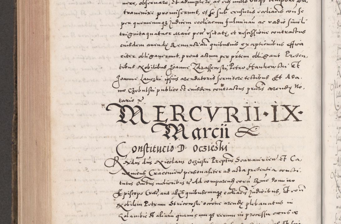 Zdjęcie nr 986 dla obiektu archiwalnego: Acta actorum causarum, sententiarum tam diffinitivarum quam interloquutoriarum, decretorum, obligationum, quietationum, constitutionum procuratorum etc. coram reverendo domino Martino Izdbienski de Russiecz archidiacono Posnaniensi, custode et in spiritualibus vicario generali Cracoviensi, ad annum Domini millesimum quingesimum sexagesimum quintum, cuius indictio octava, pontificatus Pii pape, annus sextus, continuantur