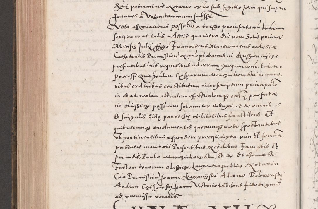 Zdjęcie nr 982 dla obiektu archiwalnego: Acta actorum causarum, sententiarum tam diffinitivarum quam interloquutoriarum, decretorum, obligationum, quietationum, constitutionum procuratorum etc. coram reverendo domino Martino Izdbienski de Russiecz archidiacono Posnaniensi, custode et in spiritualibus vicario generali Cracoviensi, ad annum Domini millesimum quingesimum sexagesimum quintum, cuius indictio octava, pontificatus Pii pape, annus sextus, continuantur