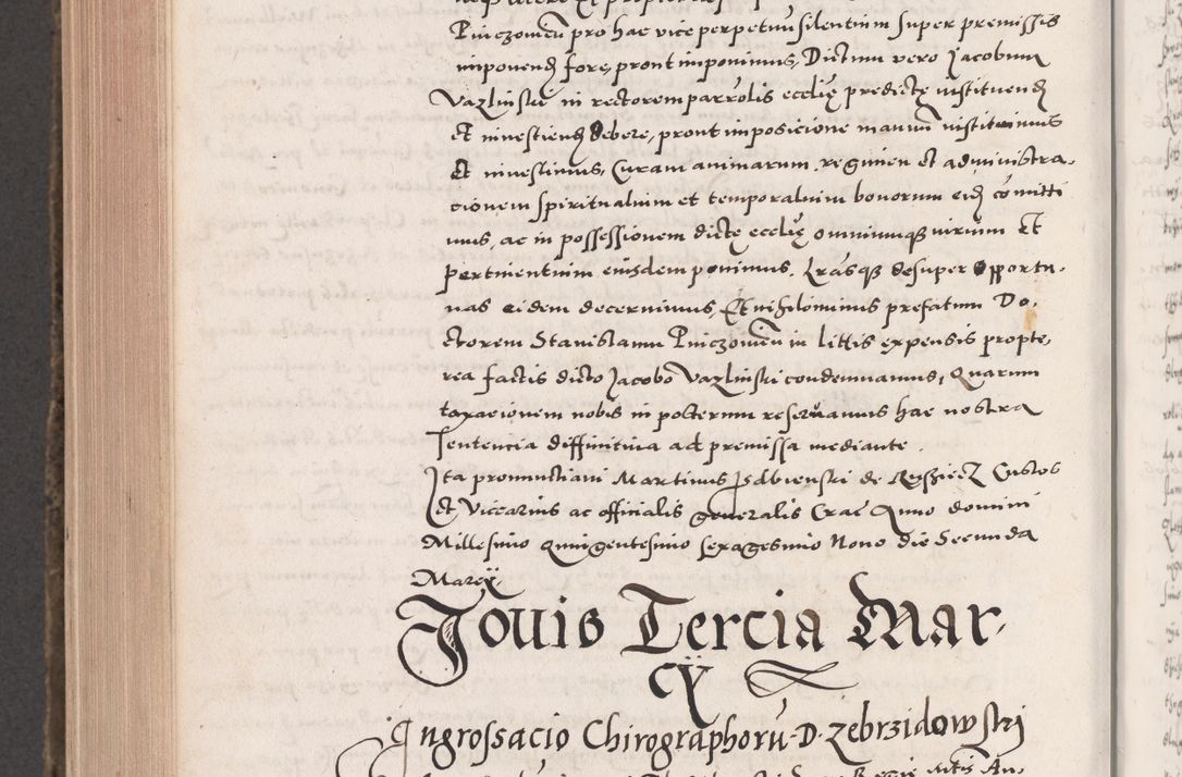 Zdjęcie nr 970 dla obiektu archiwalnego: Acta actorum causarum, sententiarum tam diffinitivarum quam interloquutoriarum, decretorum, obligationum, quietationum, constitutionum procuratorum etc. coram reverendo domino Martino Izdbienski de Russiecz archidiacono Posnaniensi, custode et in spiritualibus vicario generali Cracoviensi, ad annum Domini millesimum quingesimum sexagesimum quintum, cuius indictio octava, pontificatus Pii pape, annus sextus, continuantur