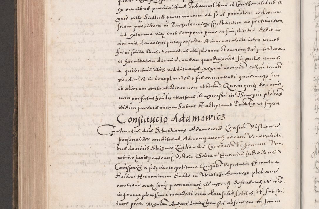 Zdjęcie nr 966 dla obiektu archiwalnego: Acta actorum causarum, sententiarum tam diffinitivarum quam interloquutoriarum, decretorum, obligationum, quietationum, constitutionum procuratorum etc. coram reverendo domino Martino Izdbienski de Russiecz archidiacono Posnaniensi, custode et in spiritualibus vicario generali Cracoviensi, ad annum Domini millesimum quingesimum sexagesimum quintum, cuius indictio octava, pontificatus Pii pape, annus sextus, continuantur