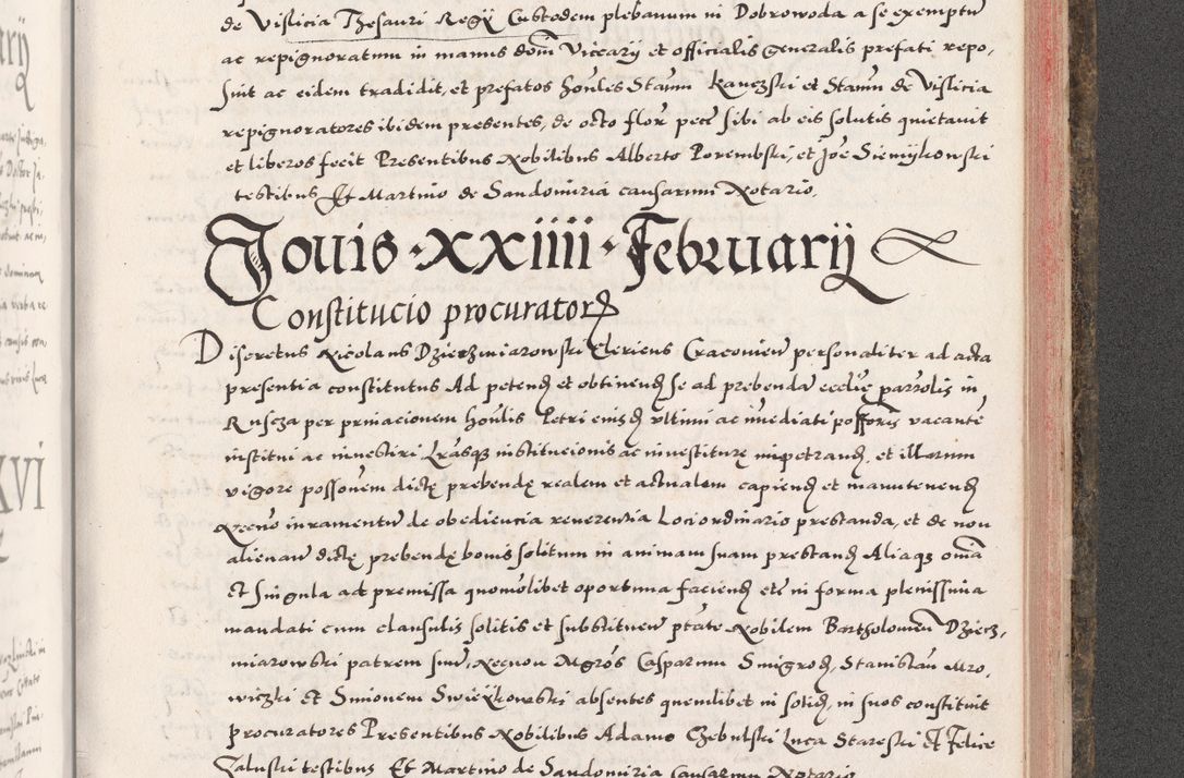 Zdjęcie nr 959 dla obiektu archiwalnego: Acta actorum causarum, sententiarum tam diffinitivarum quam interloquutoriarum, decretorum, obligationum, quietationum, constitutionum procuratorum etc. coram reverendo domino Martino Izdbienski de Russiecz archidiacono Posnaniensi, custode et in spiritualibus vicario generali Cracoviensi, ad annum Domini millesimum quingesimum sexagesimum quintum, cuius indictio octava, pontificatus Pii pape, annus sextus, continuantur