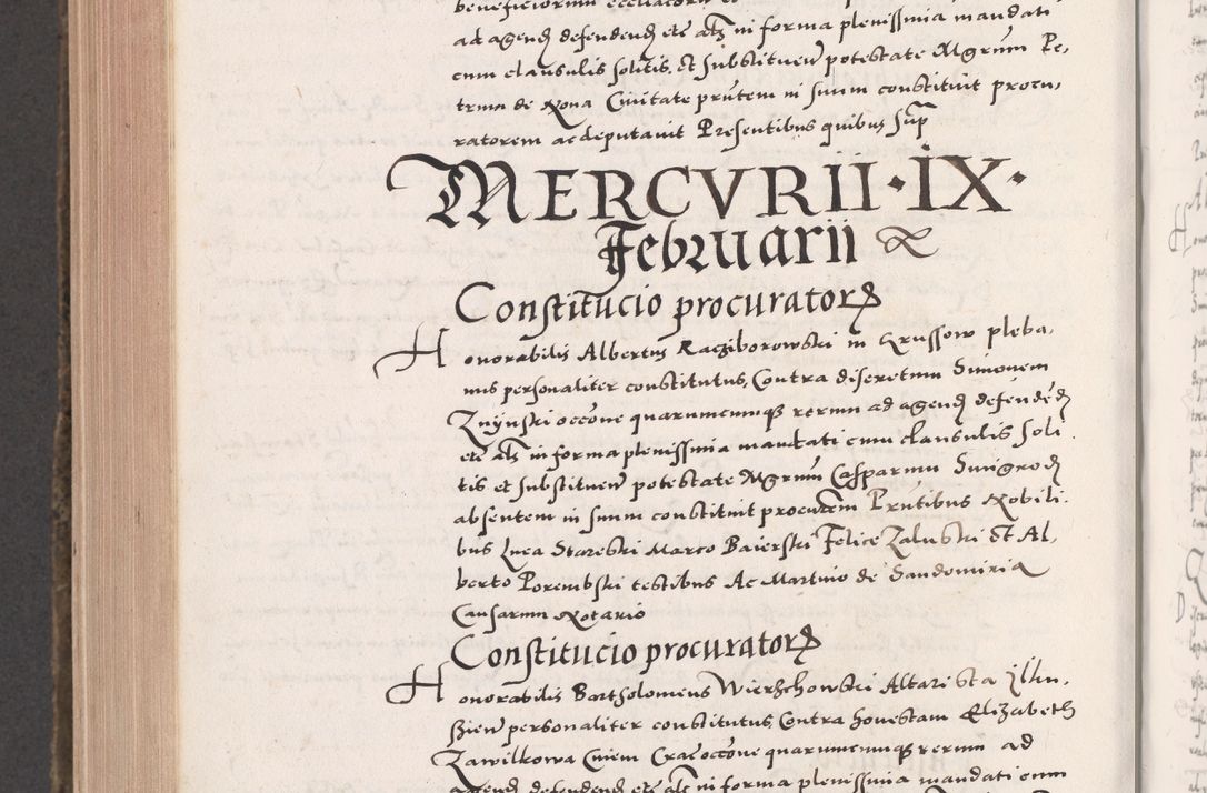 Zdjęcie nr 954 dla obiektu archiwalnego: Acta actorum causarum, sententiarum tam diffinitivarum quam interloquutoriarum, decretorum, obligationum, quietationum, constitutionum procuratorum etc. coram reverendo domino Martino Izdbienski de Russiecz archidiacono Posnaniensi, custode et in spiritualibus vicario generali Cracoviensi, ad annum Domini millesimum quingesimum sexagesimum quintum, cuius indictio octava, pontificatus Pii pape, annus sextus, continuantur