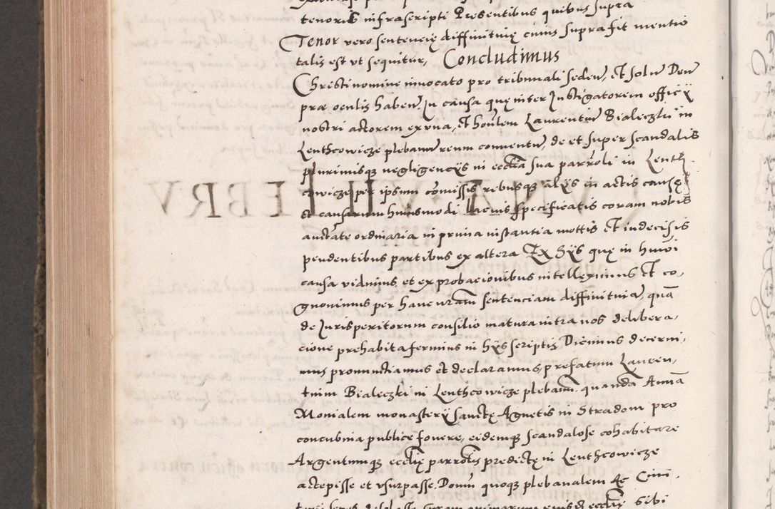 Zdjęcie nr 952 dla obiektu archiwalnego: Acta actorum causarum, sententiarum tam diffinitivarum quam interloquutoriarum, decretorum, obligationum, quietationum, constitutionum procuratorum etc. coram reverendo domino Martino Izdbienski de Russiecz archidiacono Posnaniensi, custode et in spiritualibus vicario generali Cracoviensi, ad annum Domini millesimum quingesimum sexagesimum quintum, cuius indictio octava, pontificatus Pii pape, annus sextus, continuantur