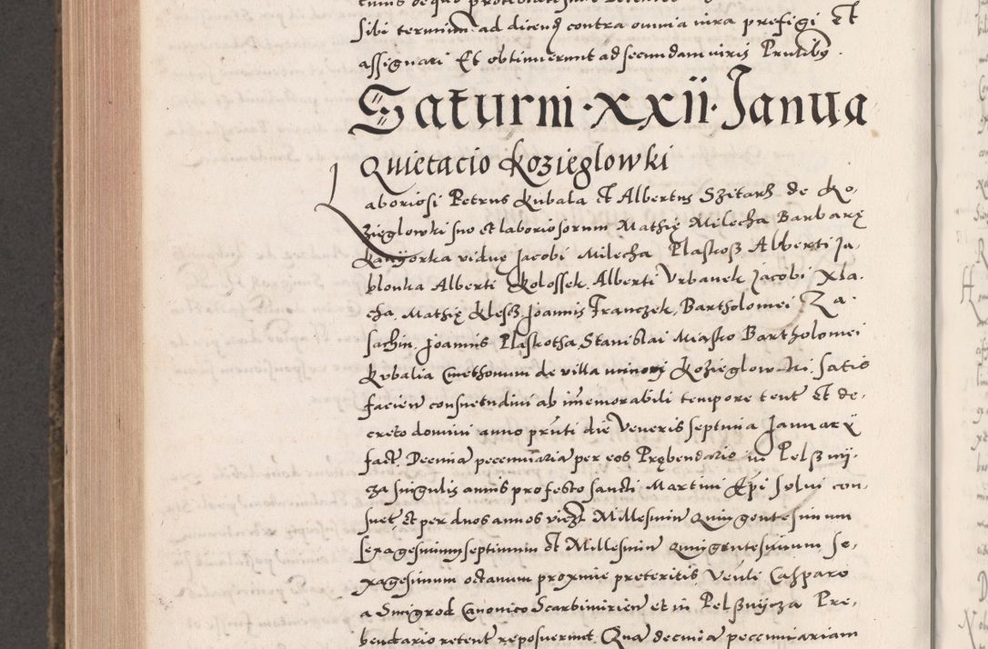 Zdjęcie nr 938 dla obiektu archiwalnego: Acta actorum causarum, sententiarum tam diffinitivarum quam interloquutoriarum, decretorum, obligationum, quietationum, constitutionum procuratorum etc. coram reverendo domino Martino Izdbienski de Russiecz archidiacono Posnaniensi, custode et in spiritualibus vicario generali Cracoviensi, ad annum Domini millesimum quingesimum sexagesimum quintum, cuius indictio octava, pontificatus Pii pape, annus sextus, continuantur