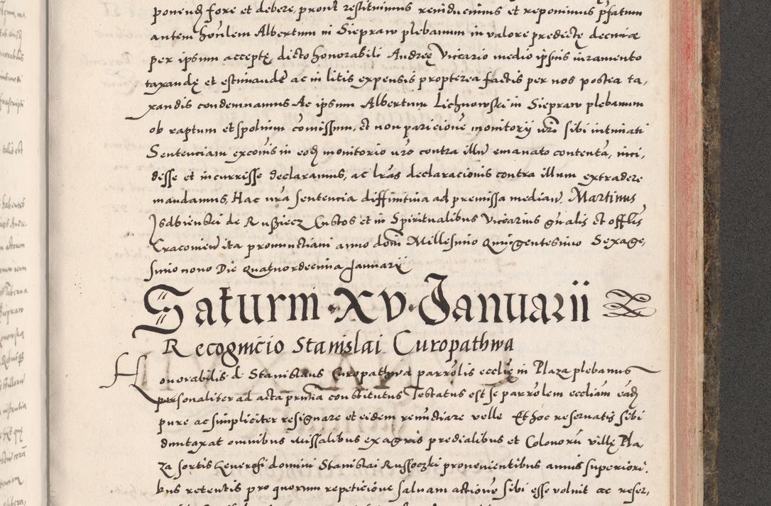 Zdjęcie nr 933 dla obiektu archiwalnego: Acta actorum causarum, sententiarum tam diffinitivarum quam interloquutoriarum, decretorum, obligationum, quietationum, constitutionum procuratorum etc. coram reverendo domino Martino Izdbienski de Russiecz archidiacono Posnaniensi, custode et in spiritualibus vicario generali Cracoviensi, ad annum Domini millesimum quingesimum sexagesimum quintum, cuius indictio octava, pontificatus Pii pape, annus sextus, continuantur