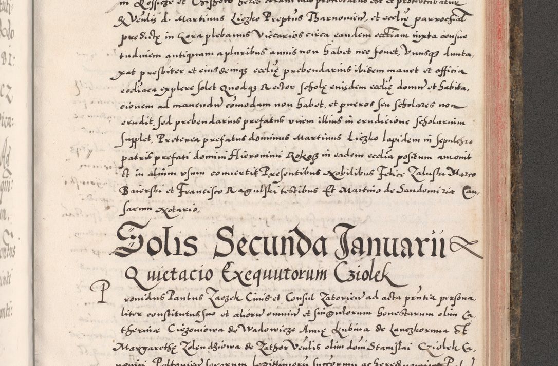 Zdjęcie nr 919 dla obiektu archiwalnego: Acta actorum causarum, sententiarum tam diffinitivarum quam interloquutoriarum, decretorum, obligationum, quietationum, constitutionum procuratorum etc. coram reverendo domino Martino Izdbienski de Russiecz archidiacono Posnaniensi, custode et in spiritualibus vicario generali Cracoviensi, ad annum Domini millesimum quingesimum sexagesimum quintum, cuius indictio octava, pontificatus Pii pape, annus sextus, continuantur
