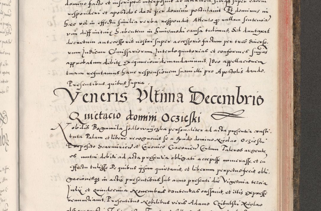 Zdjęcie nr 917 dla obiektu archiwalnego: Acta actorum causarum, sententiarum tam diffinitivarum quam interloquutoriarum, decretorum, obligationum, quietationum, constitutionum procuratorum etc. coram reverendo domino Martino Izdbienski de Russiecz archidiacono Posnaniensi, custode et in spiritualibus vicario generali Cracoviensi, ad annum Domini millesimum quingesimum sexagesimum quintum, cuius indictio octava, pontificatus Pii pape, annus sextus, continuantur