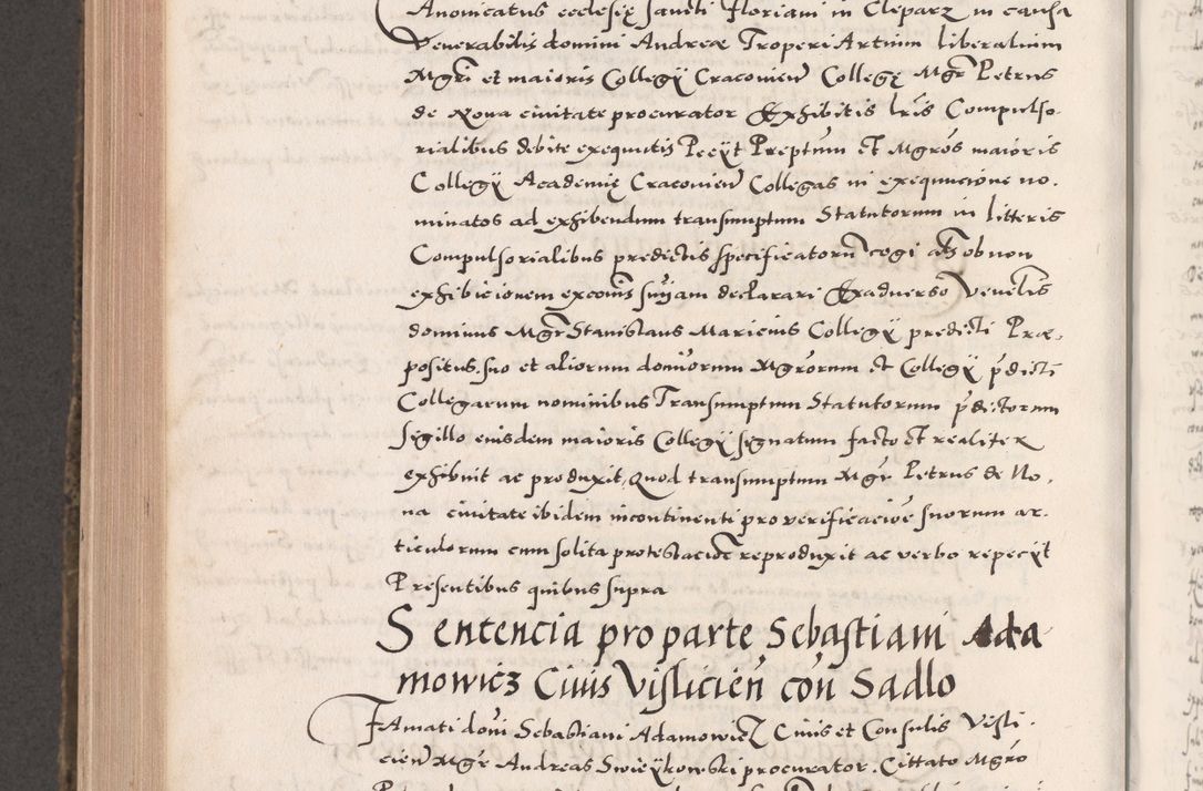 Zdjęcie nr 908 dla obiektu archiwalnego: Acta actorum causarum, sententiarum tam diffinitivarum quam interloquutoriarum, decretorum, obligationum, quietationum, constitutionum procuratorum etc. coram reverendo domino Martino Izdbienski de Russiecz archidiacono Posnaniensi, custode et in spiritualibus vicario generali Cracoviensi, ad annum Domini millesimum quingesimum sexagesimum quintum, cuius indictio octava, pontificatus Pii pape, annus sextus, continuantur