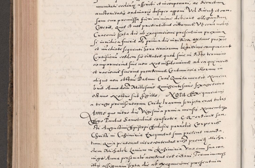 Zdjęcie nr 882 dla obiektu archiwalnego: Acta actorum causarum, sententiarum tam diffinitivarum quam interloquutoriarum, decretorum, obligationum, quietationum, constitutionum procuratorum etc. coram reverendo domino Martino Izdbienski de Russiecz archidiacono Posnaniensi, custode et in spiritualibus vicario generali Cracoviensi, ad annum Domini millesimum quingesimum sexagesimum quintum, cuius indictio octava, pontificatus Pii pape, annus sextus, continuantur